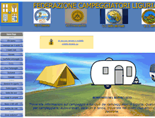 Tablet Screenshot of federazionecampeggiatoriliguria.it